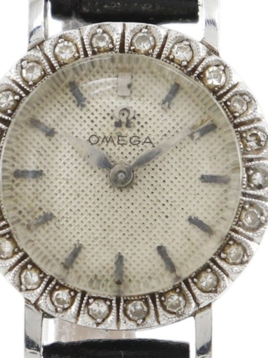 OMEGA antique Watches cal.481 whiteDial PtPlatinum/diamond/Embossed Leathe... main image 14